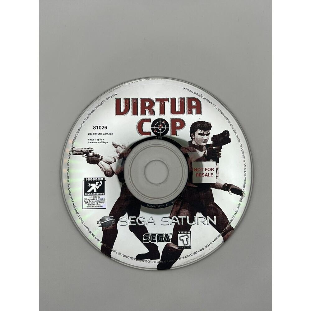 Sega Saturn Virtua Cop Disc Only FREE SHIPPING